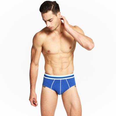 China Free Sample Breathable Color 95% Pure Cotton Cheerful Men Boxer High Quality Brief for sale