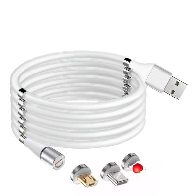 China Hot Selling MP3/MP4 Player Amazon LED Reveal Self-Winding 3 In 1 Usb Magnetic Charging Cable for sale