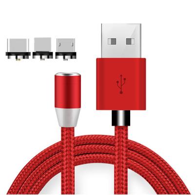 China 3 In 1 Charging Usb Cable Free Sample Cheap Rotate 360 ​​3 In 1 Magnetic Usb Fast Charger Charging Cables for sale