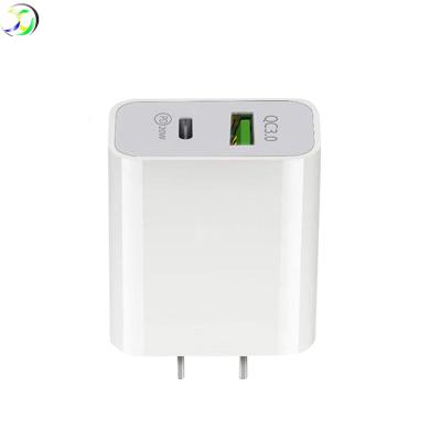 China Mobile Phone 38W QC 3.0 + PD 20W USB C Universal Wall Charger Adapter US EU Fast Charger for sale