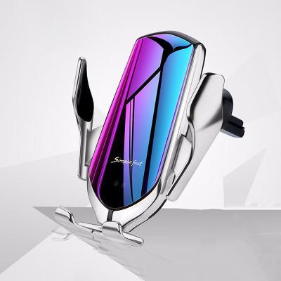 China Wireless Charging Induction 10w Car QI Charger Phone Car Phone Holder Fast Wireless Mount Smart Wireless Charger Car Mobile Phone Charger for sale