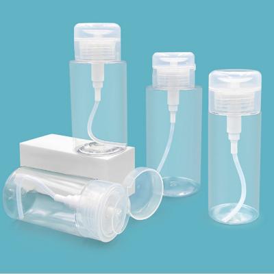 China Round Simple And Easy To Carry Cleaning Water Press Pump Head Press Plastic Bottle With Lid Empty Bottle Maker for sale