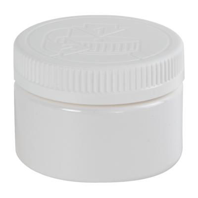 China Household products 4 oz. 6 oz. 8 oz low profile white PET jar with white CRC cap 6 oz thick wall jars for sale