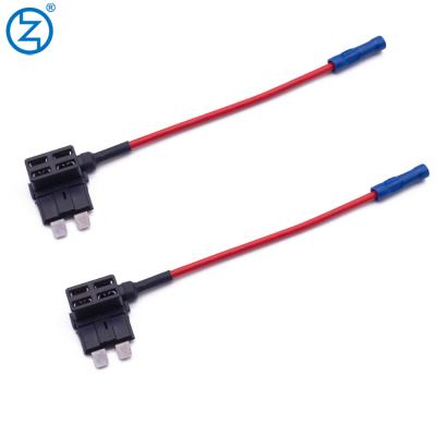 China In Line Type DC 12V 24V 32V Car Automotive Bus Blade Fuse Holder Built-in Fuse Holder Boat Boat Add A Circuit Fuse Tap for sale