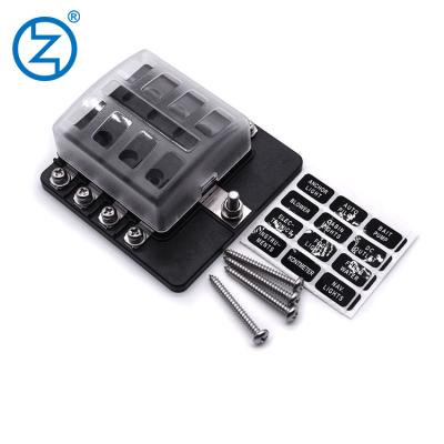 China Standard Auto Blade Fuse 8 Ways 12V 32V Blade Fuse Holder Blade Fuse Box Fuse Holder For Car for sale