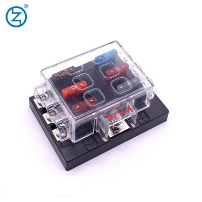 China Blade Fuse 6 Ways 8 Ways Car Fuse Holder In Automotive Auto Fuse Blade Fuse Holder 48V 250V for sale