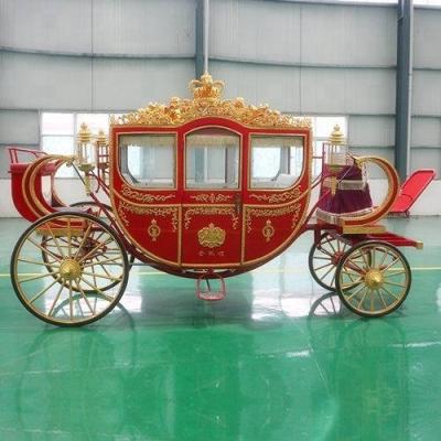 China Outdoor Playground China Cinderella Carriage Wedding Cart Royal Horse Cart for sale