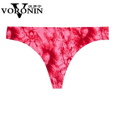 China Multiple Color Ladies Underwear Panties Antibacterial Luxury Hot Selling Luxury High End Sexy Printed Thong for sale