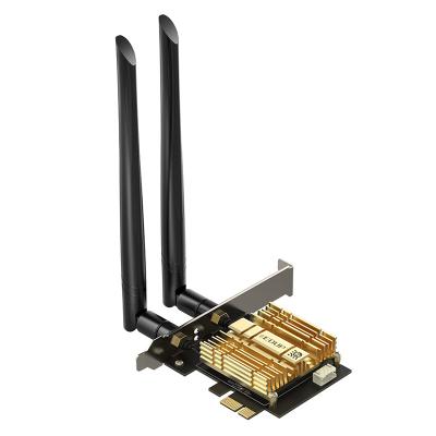 China Travel 5400Mbps Band 2.4G/5G/6G 802.11AX WIFI 6E Intel AX210NGW AX200 BT 5.2 PCIE PCI Express AX210 Desktop Network Card for sale