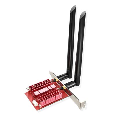 China EDUP WiFi 5.1 PCI-E Desktop AC3000Mpbs WiFi+BT Wireless Adapter with Heatsink Network Card Wireless Adapter for PC Gaming for sale