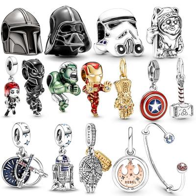 China CLASSIC Factory DIY S925 Sterling Silver Marvel Iron Man Carcass Pandoraer High Quality Pendant Charm Thailand For Bracelet for sale