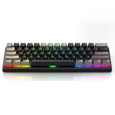 China Anti-Ghosting Computer Wired Keyboard 60 Percent Switch 61Keys Blue RGB Backlit Mechanical Gaming Keyboard for sale