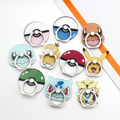 China Cute Cartoon Push Design Cell Phone Accessories Ring Stand Mobile Phone Holder PORTABLE Finger Cell Phone Holder for Iphone Xiaomi for sale