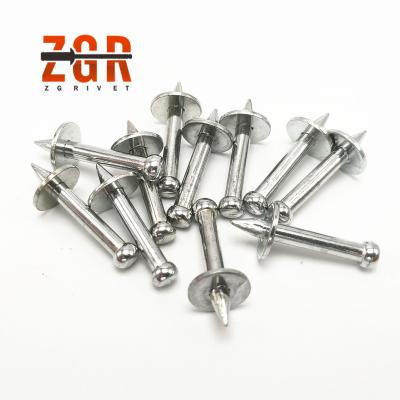 China ZGR Flat Keys With 25Mm Joint For Powder Interlocked Tool Fasteners Concrete Shooting Nails for sale