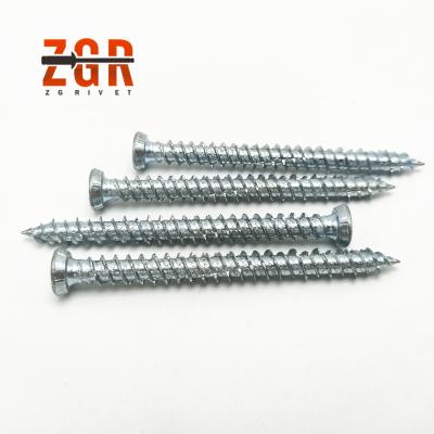 China Construction Contersunk Head Concrete Screws Torx Head Torx Zinc Coated Nails Yellow Color Sight Conctete Self Tapping Screws for sale