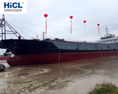 China Building Material Stores China HICL Shipyard 100t Self-Unloading Sand Boat With Propeller And Self Belt Conveyor / Barges For Sale Bangladesh for sale