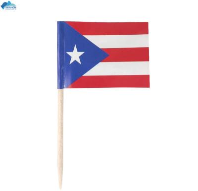 China Health Care Institute Mini Puerto Rico Flag Toothpicks Cupcake Topper Flags Perfect For Sandwiches, Deserts, Drinks, Cocktail, Steak and more for sale