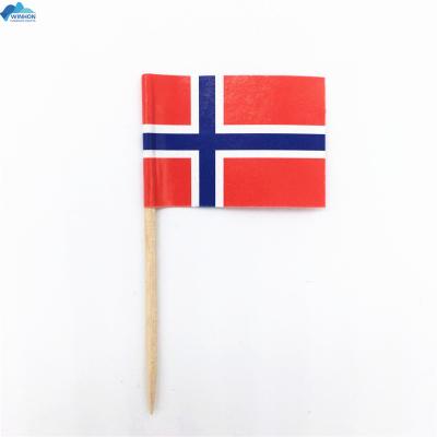 China Health Care Institute Mini Norway Toothpick Flag Small Cupcake Topper Flags Perfect For Sandwiches, Deserts, Drinks and More for Party Decoration for sale