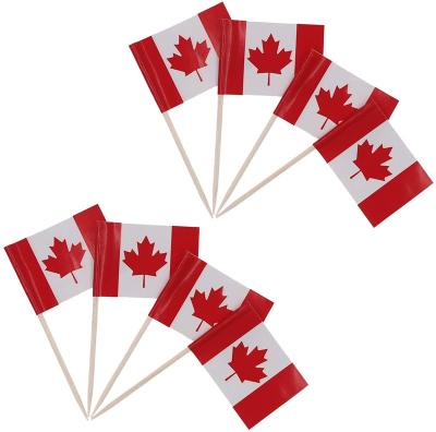 China Health Care Institute Cupcake Topper Flags Perfect For Sandwiches, Deserts, Drinks, Canada Toothpick Flag Toothpicks Cocktail Stick Cupcake for sale