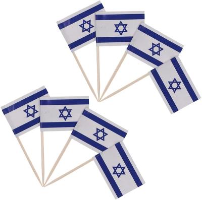 China Health Care Institutes Israel Toothpick Flags, Israel Flag Of Toothpicks Perfect For Sandwiches, Deserts, Drinks, Cocktail Stick Toothpicks for sale