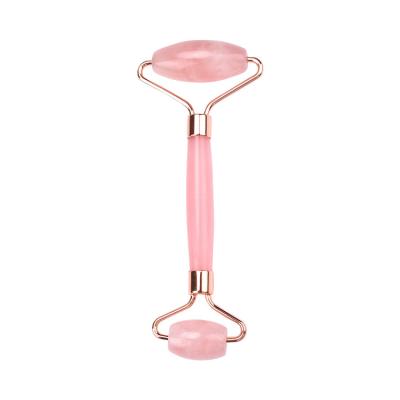 China Pink Jade Beauty Facial Anti Aging Face Lift Wrinkle Removal Natural Quartz Face Massager Face Roller for sale