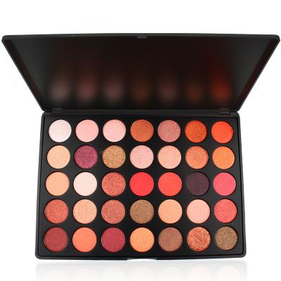 China Wholesale Fashion Private Label 35 Color Waterproof Eyeshadow Highly Pigmented Glamorous Cosmetic Eyeshadow Palette For Lady for sale