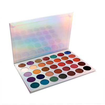 China Luxury Fashion Private Label 35 Color Eyeshadow Waterproof Highly Pigmented Fascinating Cosmetic Eyeshadow Palette for sale