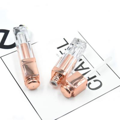 China 2020 Best Selling DIY Rose Gold Empty Hard Transparent Plastic Tube Cosmetic Lip Gloss Plastic Tube for sale