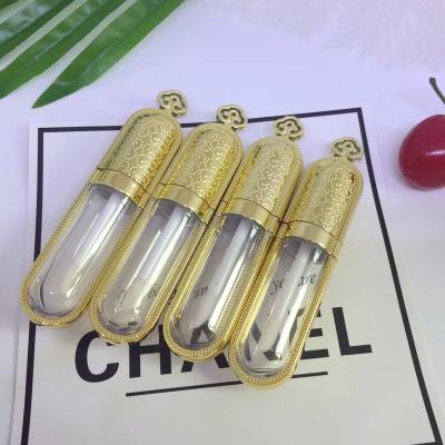 China Cosmetic Gold Aristocratic Luxury Hard Clear Plastic Tube / Cosmetic Container Plastic Tube for sale