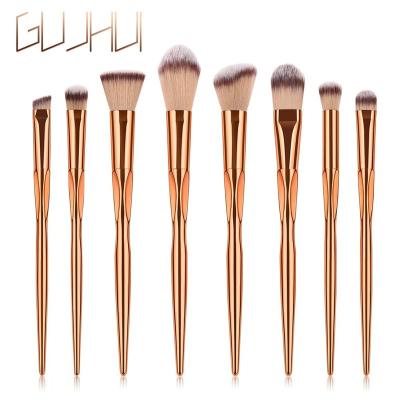 China Angular blush Rose than glod color brush set best price tag custom makeup brushes 8pcs Logo Cute Makeup Brushes Private for sale