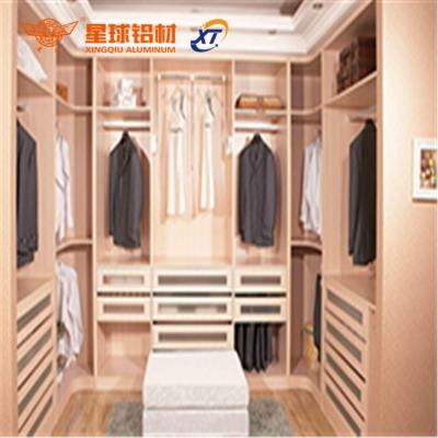 China (Size)Adjustable Modern Interior Aluminum Profile Wardrobe For Bedroom For Home Small Bedroom Furniture Aluminum Wardrobe Material Wardrobe for sale