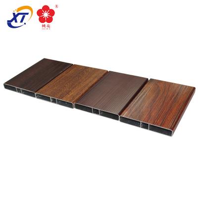 China Hot sale decorations 6063 wood grain t5 aluminum hollow section for sale