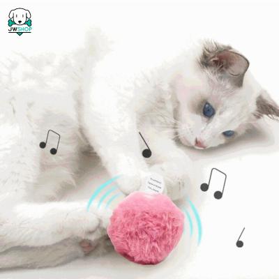 China Lifelike Realistic Animal Chirping Sounds Cat Kitten Toy Furry Bite Pompom Plush Ball Interactive Ball Kitty Molar Toys Resistant for sale