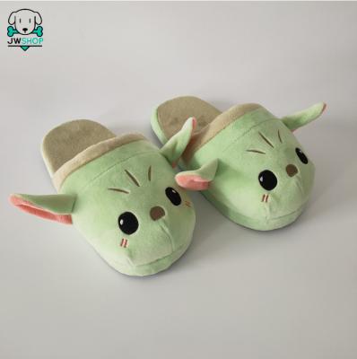 China Wars Baby Yodaed Plush Slippers Winter Fur Stared Warm Viable Warm Home Shoes Woman Girls Fashion Indoor Shoes Toys Birthdays Gifts for sale