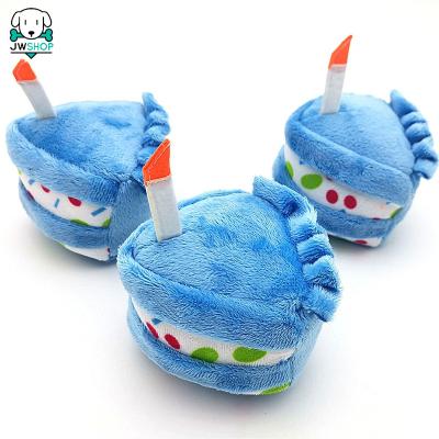 China Viable Plush Toy Birthday Cake Toy Pet Toy Plush Ice Cream Vocal Happy Birthday Pet Bite-Resistant for sale