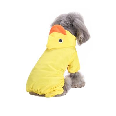 China Wholesale Viable Cute Yellow Hooded Lovely Dog Raincoat for sale