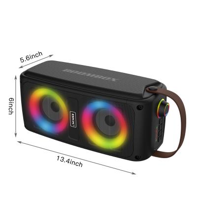 China Wireless Outdoor Portable Speaker 2*10W Speaker System With Colorful Light Weight Bluetooth Speaker (B87) for sale