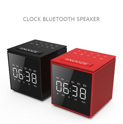 China Hot Selling PORTABLE BT Player Portable Audio Cube Shape With Double Alarm Clock J22 for sale