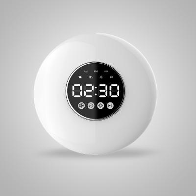 China PORTABLE Smart Atmosphere Light BT Speaker Bedside Lamp with J12 Dual Alarm Clock for sale