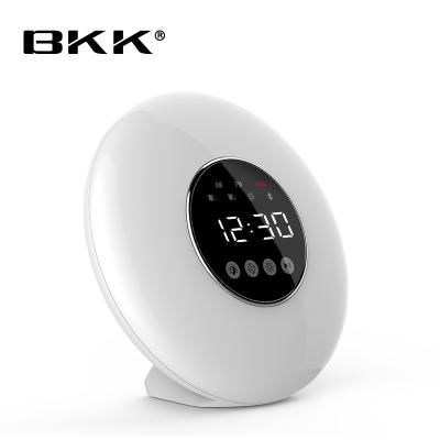 China Radio LED Touch Sensor Wake Up Light Digital Alarm Clock With BT Speaker Lamp (J12) for sale