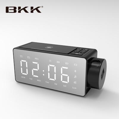 China Projection Alarm Clock Wireless BT High-Grade Speaker With Weekday Wireless Charging Display (S91S) for sale