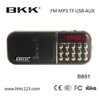 China BKK PORTABLE Speaker with Memory Card, USB Driver, FM Radio (B851) for sale