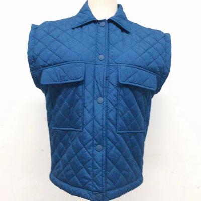 China Sustainable Fashion Hot Sale Women 100% Polyester Fiber Pocket Quilted Vest for sale