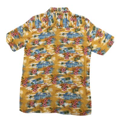 China Anti-pilling Rayon 100% Polyester Printing Men's Casual Shirt Short Shirt for sale