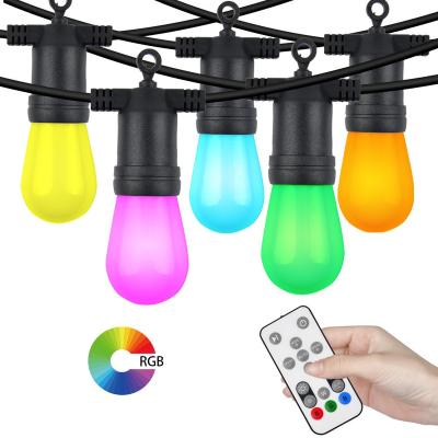 China String Holiday Light Integrated Bulb Decoration Color String Lights LED Changing RGB Weatherproof Light Shatterproof Solar Bulbs String Outdoor Fairy for sale