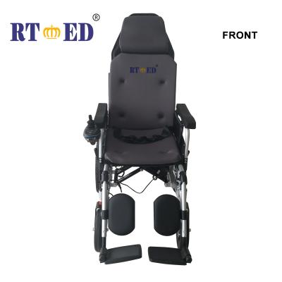 China Carbon Steel High Back Electric Wheelchair Can Elevate For Disable for sale