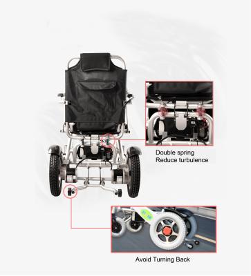 China 2020 Hot Selling Aluminum Alloy Lightweight Remote Control Power Wheelchair Health Care Foldable Electric Wheelchair for sale