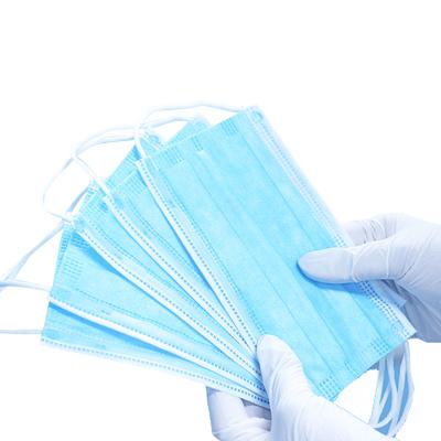 China All Disposable Medical Surgical Face Mask TYPE IIR Earloop 3ply Nonwoven CE Exporting White List EN14683:2019 for sale