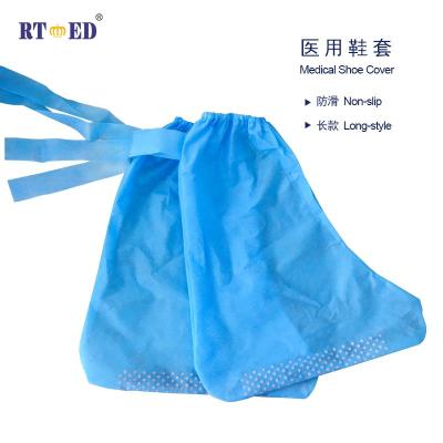 China PE Shorts And SS/SMS Disposable Nonwoven Medical Isolation Shoe Long Cover for sale