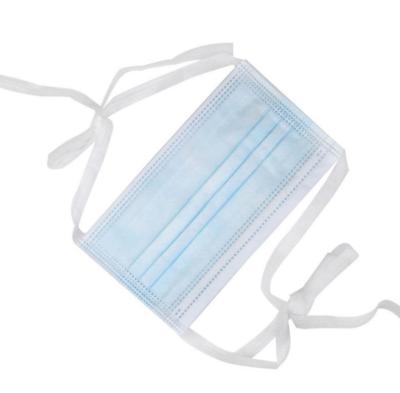 China Adult Tie Face Mask BFE Disposable Surgical Back Bandage Type 99% Surgical For Hospital And Clinic CE EN14683 Type IIR for sale